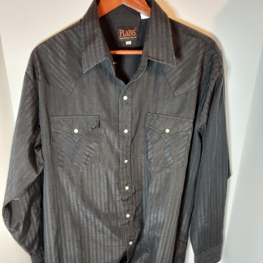 Plains Western Wear Long Sleeve Pearl Snap